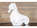 Gorgeous Italian White Glazed Ceramic Seahorse