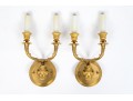 A Fine Pair Of Elegant Bronze Sconces With Classical Masks