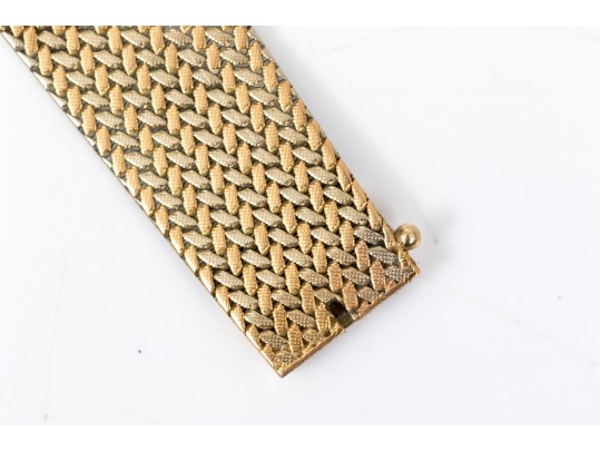 Rolex 18k Gold Retro Vintage Precision Bracelet Watch (see Conditions On Length)