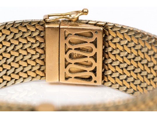 Rolex 18k Gold Retro Vintage Precision Bracelet Watch (see Conditions On Length)