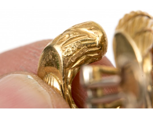 Dramatic 18K Serpentine Textured Rope Earrings