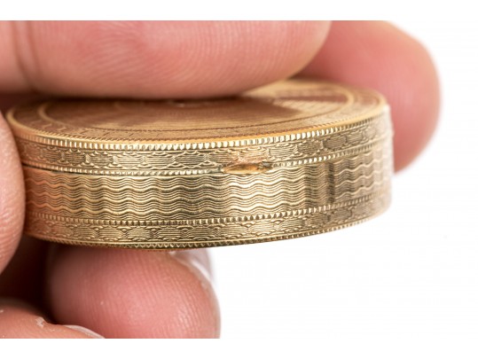 Two Vintage Gold Pill Boxes, 14K And 18K