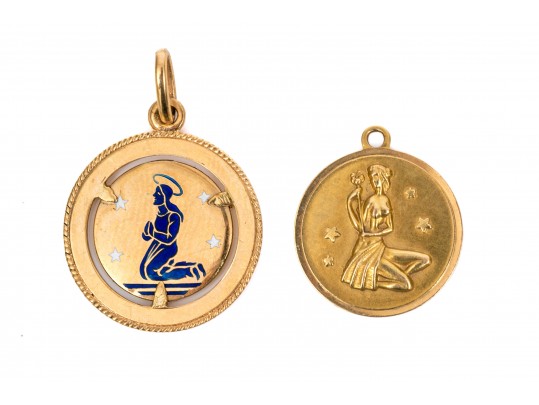 Two 18K Deity Pendants