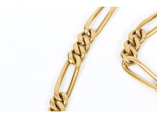 Simple 18K Figaro Chain Eternity Necklace