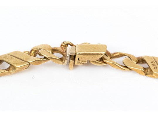 An 18K Yellow Gold Curb Link Necklace