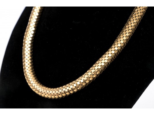 An 18K Yellow Gold Fancy Link Necklace