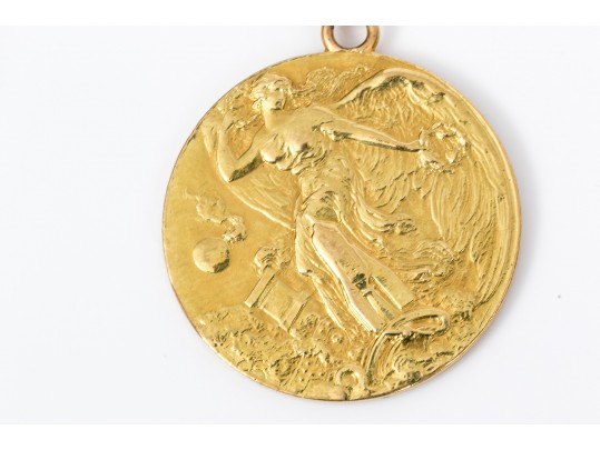 18K Watch Fob And Medallion