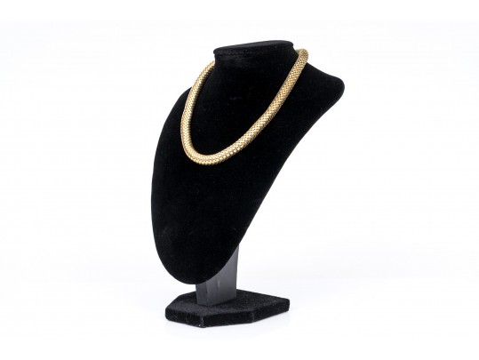 An 18K Yellow Gold Fancy Link Necklace