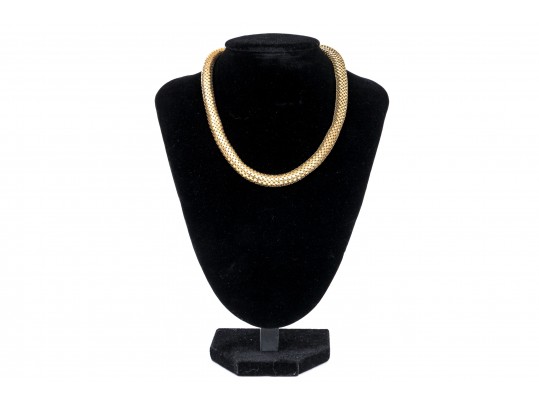 An 18K Yellow Gold Fancy Link Necklace