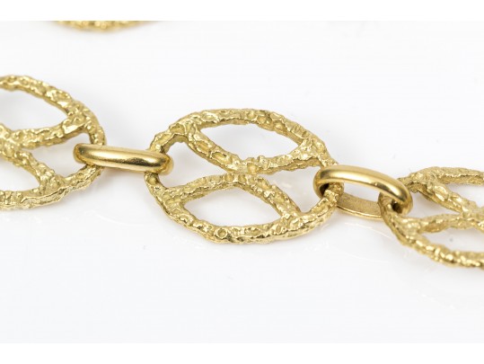 An 18K Yellow Gold Fancy Link Necklace