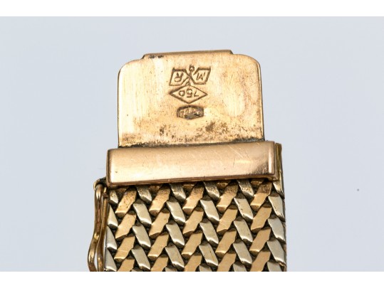 Rolex 18k Gold Retro Vintage Precision Bracelet Watch (see Conditions On Length)