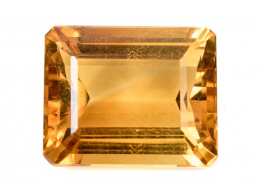 Loose Stone: One Rectangular Cut Dark Citrine, 10.25 Cts.