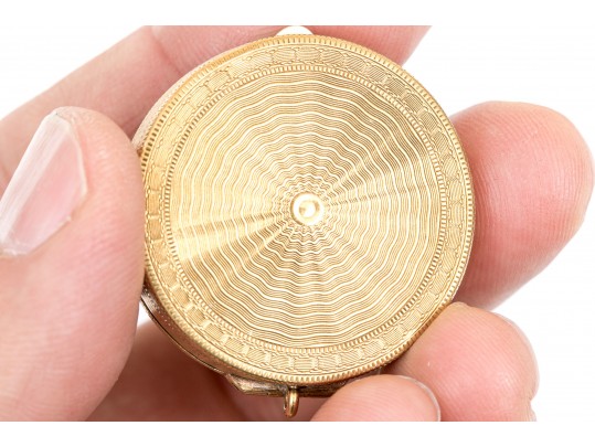 Two Vintage Gold Pill Boxes, 14K And 18K