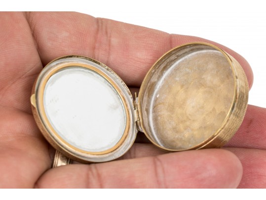 Two Vintage Gold Pill Boxes, 14K And 18K