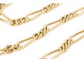 Simple 18K Figaro Chain Eternity Necklace