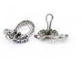 A Pair Of Opposing Platinum And White Gold & Gem-Set Ear Clips