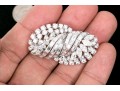 Platinum And 14k Magnificent Diamond Dress Clip/Brooch, Approximately 9.18 TCW