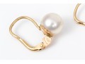 18k Yellow Gold Simple Cultured Pearl Drop Earrings, Featuring An 8.25mm Cultured Pearl