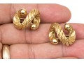 Dramatic 18K Serpentine Textured Rope Earrings