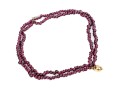 Pretty Four Strand Garnet Bead Torsade Bracelet, Short Length