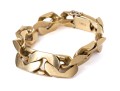18k Yellow Gold Chunky Wide Chain Link Bracelet