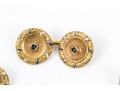 Three Pairs Of 18K And 14K Cufflinks With Gold Coins And Diamonds