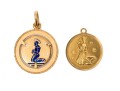 Two 18K Deity Pendants