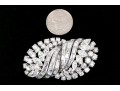 Platinum And 14k Magnificent Diamond Dress Clip/Brooch, Approximately 9.18 TCW