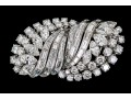 Platinum And 14k Magnificent Diamond Dress Clip/Brooch, Approximately 9.18 TCW