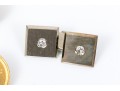 Three Pairs Of 18K And 14K Cufflinks With Gold Coins And Diamonds