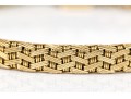 18k Yellow Gold Handsome Woven Basket Weave Bracelet