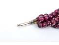 Pretty Four Strand Garnet Bead Torsade Bracelet, Short Length