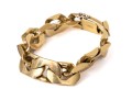 18k Yellow Gold Chunky Wide Chain Link Bracelet