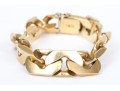 18k Yellow Gold Chunky Wide Chain Link Bracelet