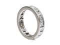 Platinum Stunning Princess Cut Diamond Eternity Band, Approximately 3.60 TCW, Size 3.75