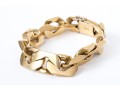 18k Yellow Gold Chunky Wide Chain Link Bracelet