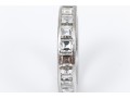 Platinum Stunning Princess Cut Diamond Eternity Band, Approximately 3.60 TCW, Size 3.75
