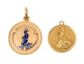 Two 18K Deity Pendants
