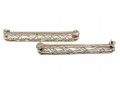 14k White Gold Pair Of Charming Vintage Filigree Scatter Pins