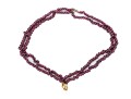 Pretty Four Strand Garnet Bead Torsade Bracelet, Short Length