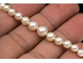 Stunning Delicate Graduated Cultured Pearl Necklace, With A 14k White Gold Clasp