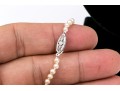 Stunning Delicate Graduated Cultured Pearl Necklace, With A 14k White Gold Clasp