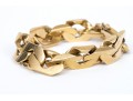 18k Yellow Gold Chunky Wide Chain Link Bracelet