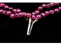 Pretty Four Strand Garnet Bead Torsade Bracelet, Short Length