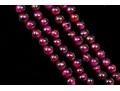 Pretty Eight Strand Garnet Bead Torsade Necklace, With A 14k Yellow Gold Ball Style Bead Clasp