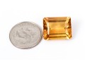 Loose Stone: One Rectangular Cut Dark Citrine, 10.25 Cts.