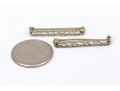 14k White Gold Pair Of Charming Vintage Filigree Scatter Pins