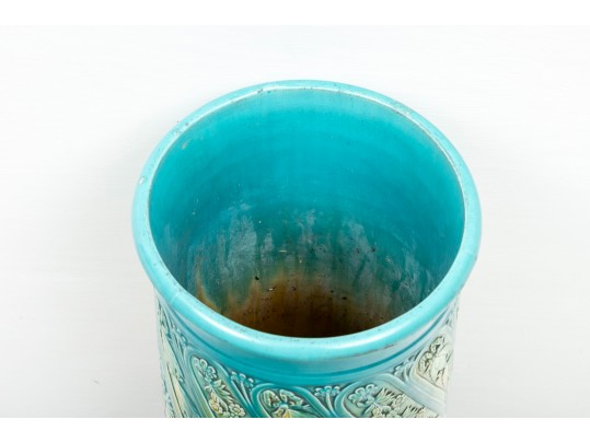 Ceramic Majolica Styled Umbrella Holder