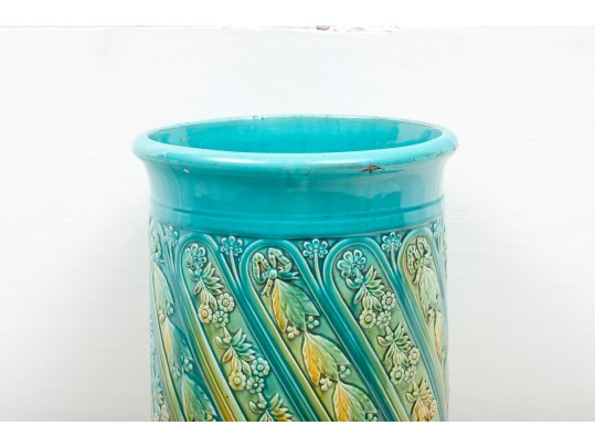 Ceramic Majolica Styled Umbrella Holder