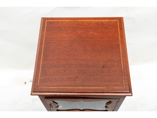 Elegant Antique Mahogany Glass-Paned Vitrine Cabinet